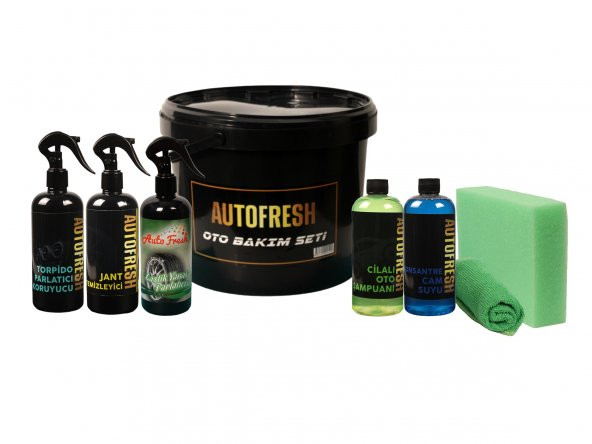 AutoFresh Oto Bez Sünger Jant Temizleyici Torpido Parlatıcı Lastik Parlatıcı Şampuan Camsuyu Araç Seti ürün görseli 1