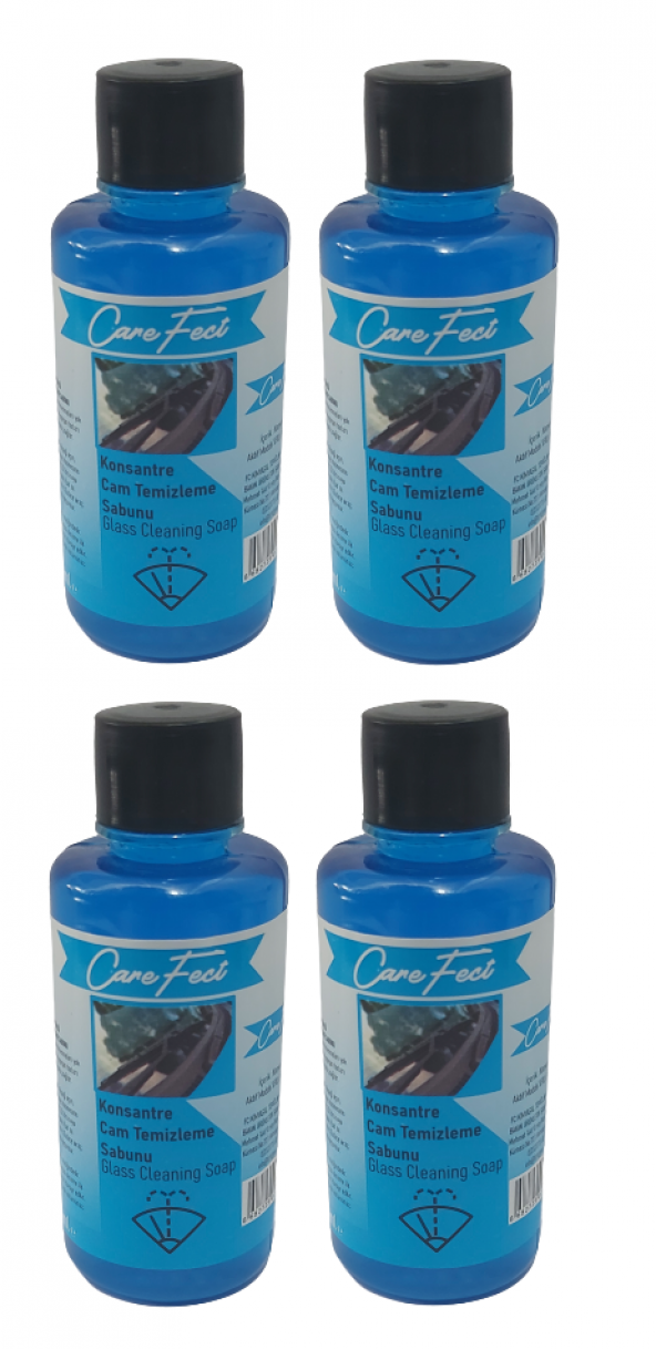 CAREFECT KONSANTRE  OTO CAM TEMİZLEME SABUNU  CAM SUYU 50 ML X 4 ADET ARAÇ SİLECEK SUYU ürün görseli 1