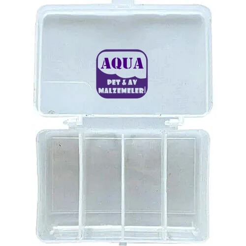 İğne Kutusu 4 Bölmeli Şeffaf Organizer Kutu 12.5x8x3 cm ürün görseli 1