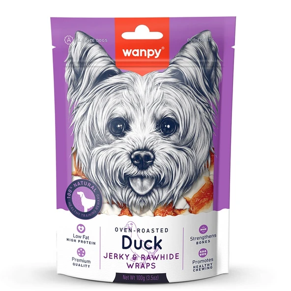 Wanpy Deri Üzerine Ördek Sarılı 100 gr Köpek Ödülü ürün görseli 1