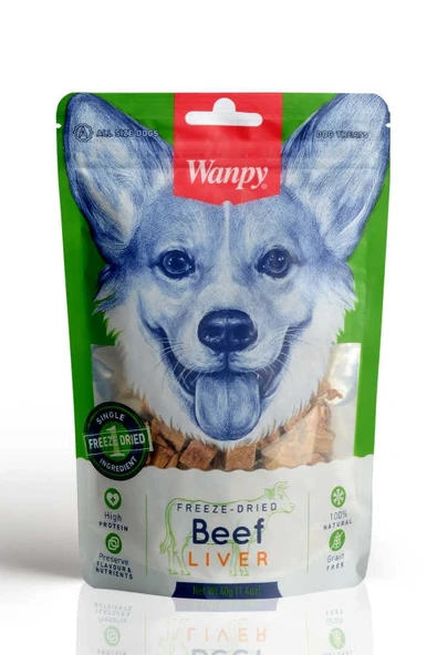 Wanpy Kurutulmuş Dana Ciğeri 40 gr Köpek Ödül ürün görseli 1