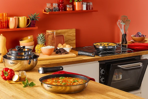 PTTAVM: TEFAL Ingenio Emotion 2X Titanyum 13 Parça Tava Seti