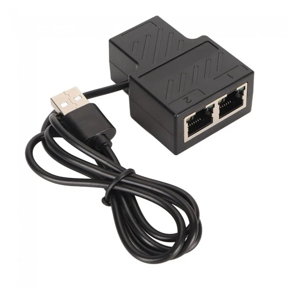 2 Port rj45 ethernet 100 mbps splitter rj45 ayırıcı 1 giriş 2 çıkış ürün görseli 1