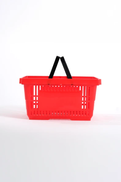 Plastik Market El Sepeti 22 L Kırmızı ürün görseli 1