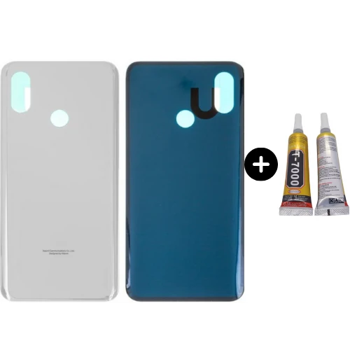 Xiaomi Mi 8 Uyumlu Arka Pil Kapağı Beyaz + B7000 ürün görseli 1