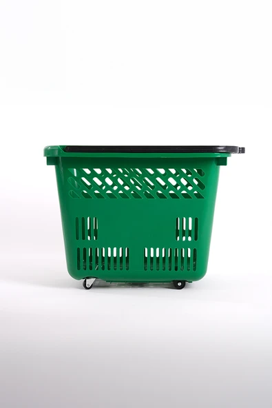 Tekerlekli Market Sepeti (Tekerlekli Alışveriş Sepeti) 54 L Yeşil ürün görseli 1