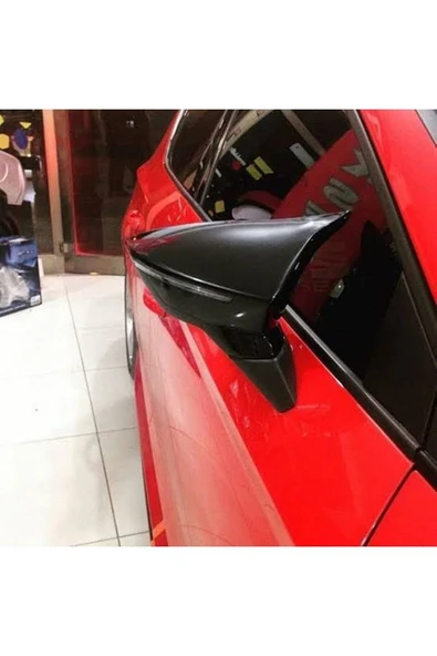 Seat Leon Mk3 Ve Mk3.5 Uyumlu Yarasa Batman Siyah Parlak Ayna Kapağı Yapıştırmalı ürün görseli 1