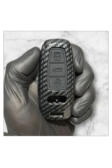 Audi A6 A7 A8 E-tron Q8 Q5 C8 A3 D5 Karbon Anahtar Kılıfı Anahtarsız Çalıştırma 2.Resime Bakınız ürün görseli 1