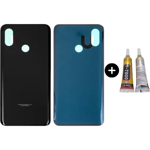 Xiaomi Mi 8 Uyumlu Arka Pil Kapağı Siyah + B7000 ürün görseli 1