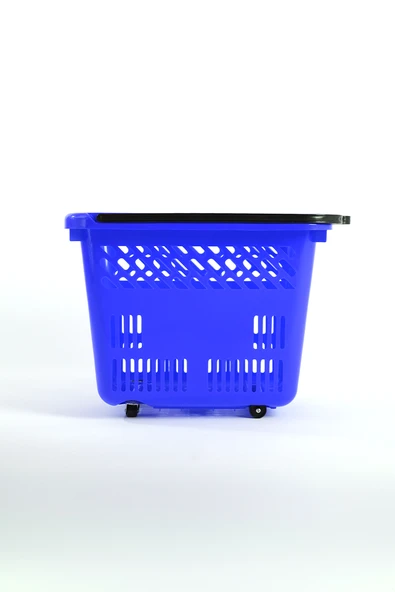 Tekerlekli Market Sepeti (Tekerlekli Alışveriş Sepeti) 54 L Mavi ürün görseli 1