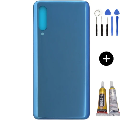 Xiaomi Mi 9 Uyumlu Arka Pil Kapağı Mavi + Montaj Seti ürün görseli 1