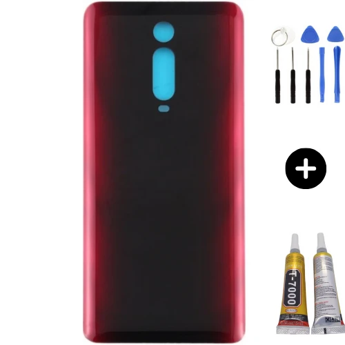 Xiaomi Mi 9T Uyumlu Arka Pil Kapağı Kırmızı + Montaj Seti ürün görseli 1