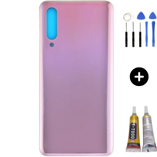 Xiaomi Mi 9 Uyumlu Arka Pil Kapağı Pembe + Montaj Seti ürün görseli 1