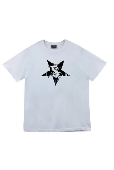 fame-stoned Sepultura Baskılı Unisex %100 Pamuk Beyaz T-shirt ürün görseli 1