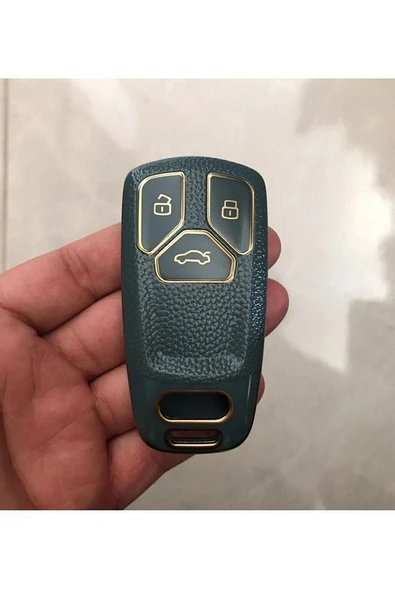 Audi A6l A4 A5 Q5 Q7 Tt 8s S4 S5 Uyumlu Lüx Anahtar Koruma Kılıfı Gri Gold Renk ürün görseli 1