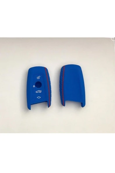 Bmw F30 F32 F10 F20 Uyumlu Silikon Anahtar Koruma Kılıfı Mavi Renk ürün görseli 1