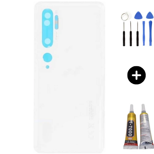 Xiaomi Mi Note 10 Pro Uyumlu Arka Pil Kapağı Beyaz + Montaj Seti ürün görseli 1