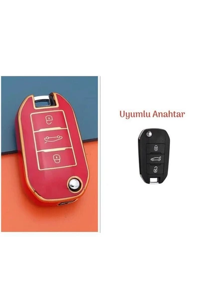 Peugeot 208 301 307 308 508 2008 3008 Partner Van Anahtar Kılıf Anahtar Ile Çalışan Model Uygun ürün görseli 1