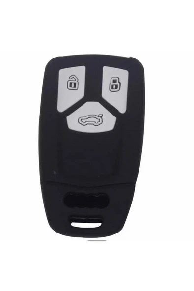 Audi Keyless A4 A5 A6 A7 Q3 Q5 Silikon Anahtar Koruma Kılıfı Siyah Renk ürün görseli 1