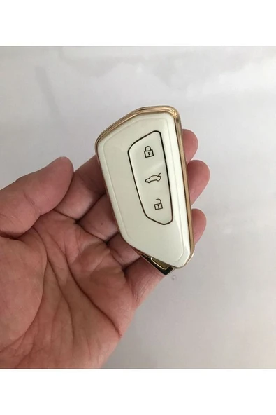 Seat Leon Ve Fr Mk4 2021 Model Uyumlu Lüx Kaliteli Anahtar Koruma Kabı 1.sınıf Üründür Beyaz Renk ürün görseli 1