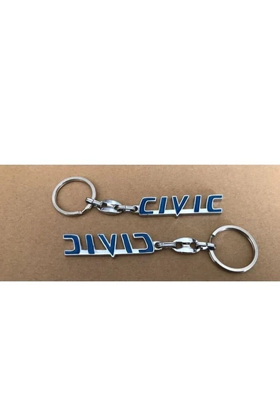 Honda Civic Fc5 Fd6 Fb7 Anahtarlık Metal Çift Yönlüdür 1 Adet Mavi Renk ürün görseli 1