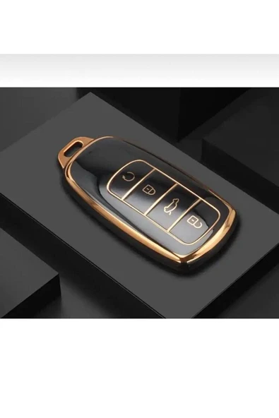 Chery Tiggo 8 Pro Omoda 5 Anahtar Kılıfı Siyah/gold Lüx ürün görseli 1