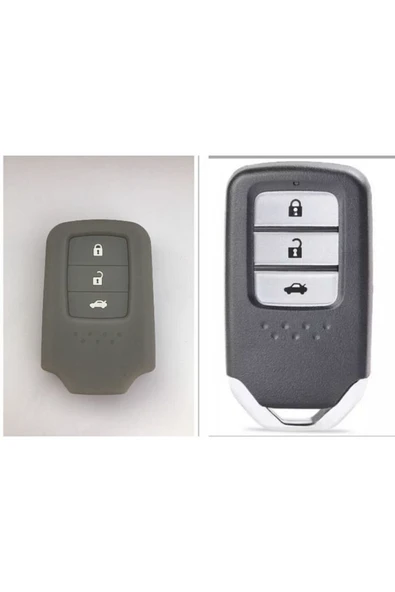 Honda Civic Fc5 Crv Hrv ---sustasız--- Silikon Anahtar Kılıfı Gri Renk 1 Adet ürün görseli 1
