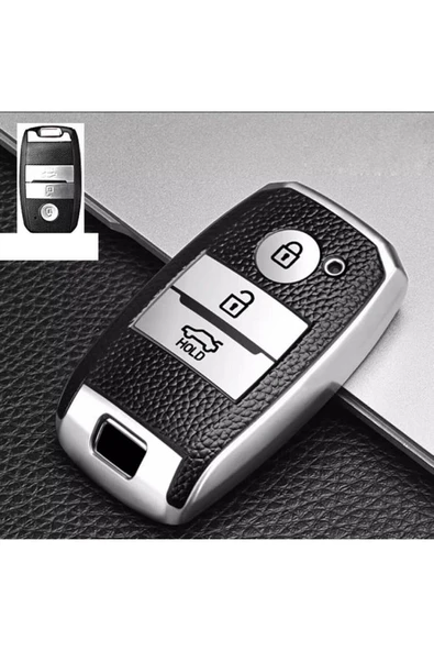 Kia Rio Ceed Soul Sportage Sorento Carens Picanto Uyumlu Lüx Anahtar Koruma Kılıfı Sustasız Model ürün görseli 1