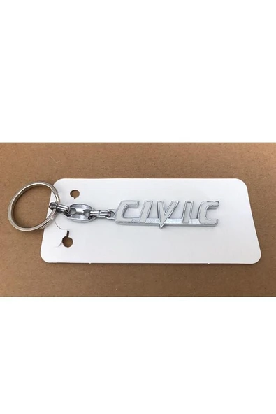 Honda Civic Fc5 Fd6 Fb7 Anahtarlık Metal Çift Yönlüdür 1 Adet Beyaz Renk ürün görseli 1