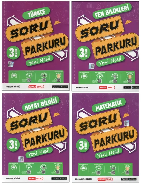 KIRMIZI BEYAZ 3. SINIF SORU PARKURU (4 KİTAP) ürün görseli 1
