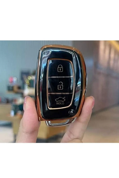 Hyundai Elantra Ix35 Tucson I10 I20 I30 I40 Ix35 Lüx Anahtar Koruma Kılıfı Siyah 2.resime Bakınız ürün görseli 1