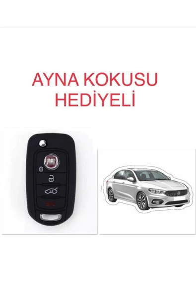 Fiat Egea 500x Silikon Anahtar Koruma Kılıfı + 5 Adet Hediye Koku ürün görseli 1
