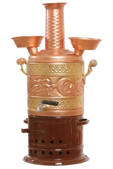 Kıvraklar sobalı Bakır Semaver 5 litre ürün görseli 1