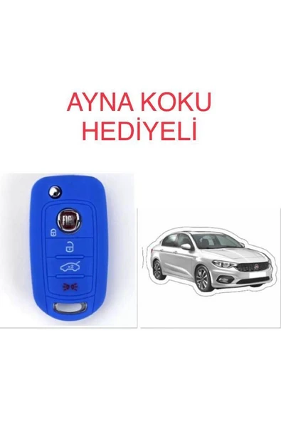 Fiat Egea 500x Silikon Anahtar Koruma Kılıfı + 5 Adet Hediye Koku ürün görseli 1