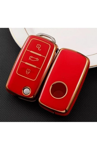 Vw Tiguan Jetta Golf 5 Golf 6 Scirocco Polo Caddy Lüks Anahtar Koruma Kılıf 2.resime Bakınız ürün görseli 1