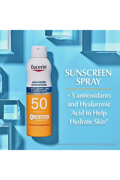Eucerin Advanced Hydration SPF50 Güneş Koruyucu Sprey 170GR - Resim 4