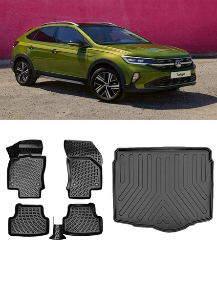 Rizline Volkswagen Taigo 2025 Model  3D Havuzlu Paspas ve Bagaj Havuzu Set ürün görseli 1