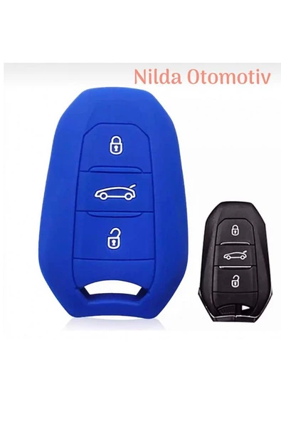 Citroen C4 C5 C3 Aircross Silikon Anahtar Kılıfı Sustasız Model ürün görseli 1