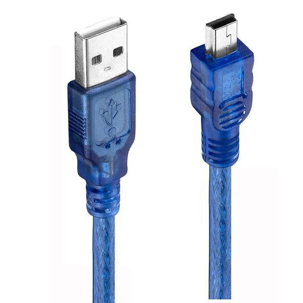 Mini usb 5 Pin şarj ve data kablosu mini us kablo 10m - Resim 4