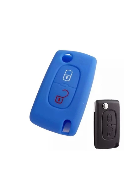 Peugeot 206 207 307 308 406 407 407 3008 5008 Silikon Anahtar Kılıfı ürün görseli 1