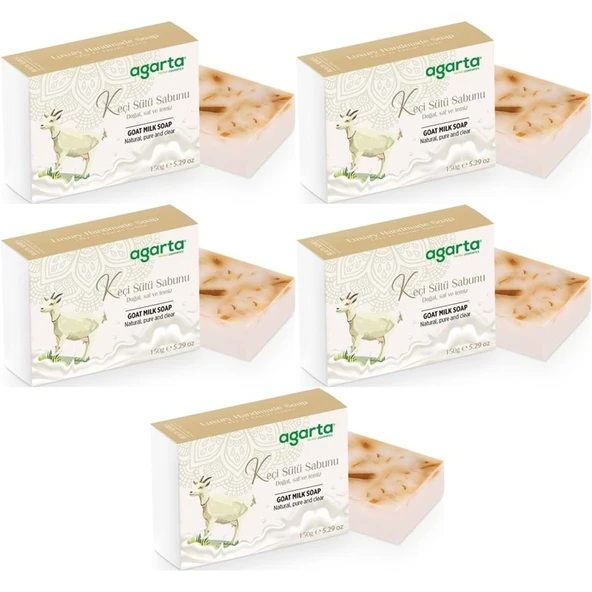 Agarta El Yapımı Doğal Sabun 150GR Keçi Sütü (5 Li Set) ürün görseli 1