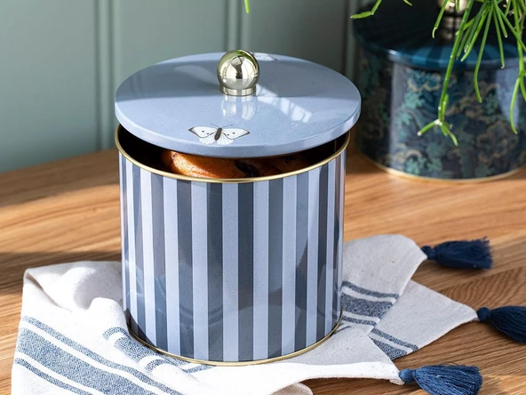 Halen Metal Storage Box 14x12.5 Cm Blue - Resim 2