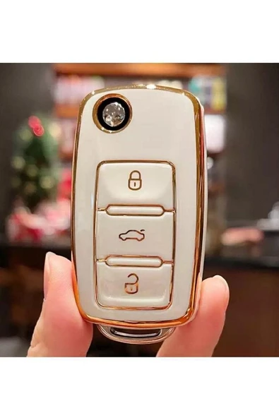 Vw Tiguan Jetta Golf 5 Golf 6 Scirocco Polo Caddy Lüks Anahtar Koruma Kılıfı 2.resime Bakınız ürün görseli 1