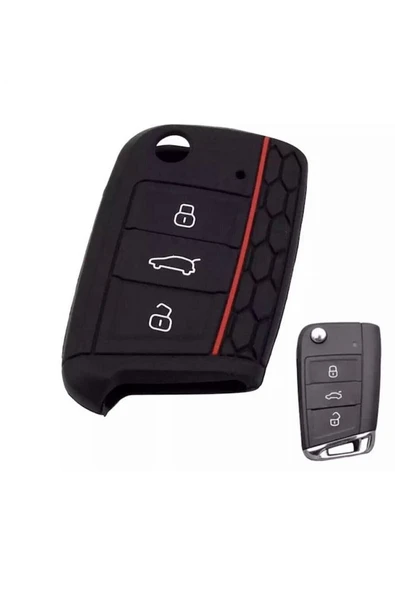 Volkswagen Polo Golf Passat Jetta Tiguan Transporter Touran Scirocco Caddy Anahtar Kılıfı ürün görseli 1