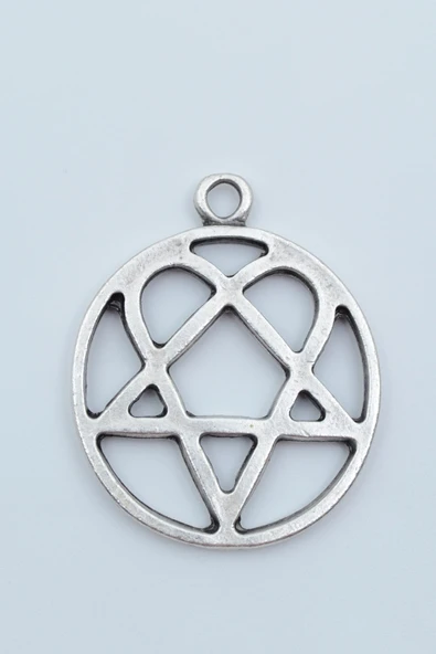 Heartagram Gümüş Kaplama Kolye Ucu ürün görseli 1