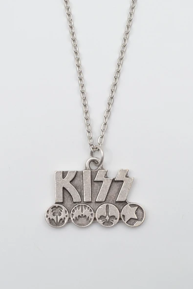 Kiss Gümüş Kaplama Düz Zincir Kolye ürün görseli 1