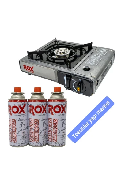 Rox Kamp Gazı 3 Adet Rox Portatif Ocak 1 Adet ürün görseli 1