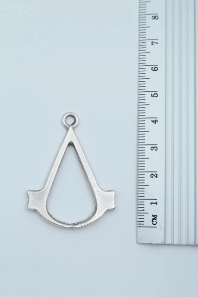 Assassin's Creed Gümüş Kaplama Örme Zincir Kolye - Resim 3