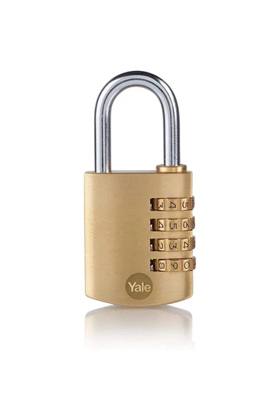 Yale 40 Mm Pirinç Şifreli Asma Kilit 4 Şifreli Asma Dolap Kilidi Y150B-40-130-1 ürün görseli 1
