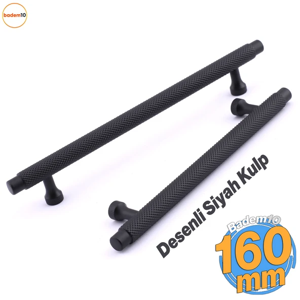 Martin Siyah Metal Kulp 160 mm Mobilya Çekmece Mutfak Dolabı Dolap Modern Kapak Kulpları Grip Desen ürün görseli 1